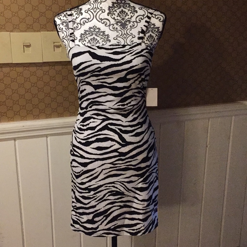 Zebra dress small nwt fitting